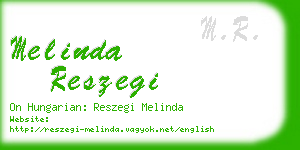 melinda reszegi business card